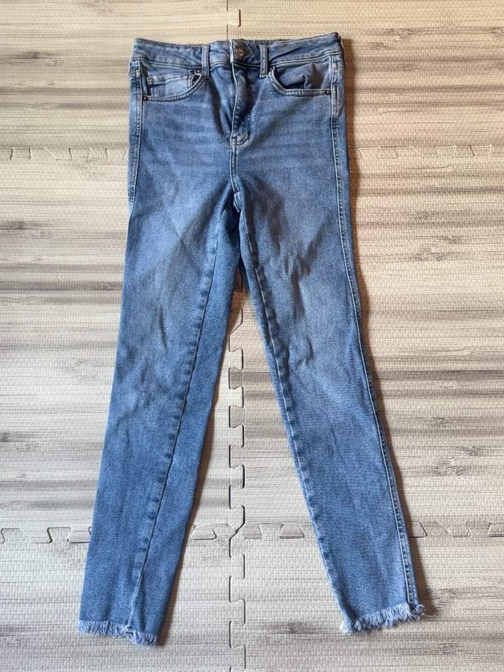 We The Free People Women's High Rise Raw Hem Skinny Jeans